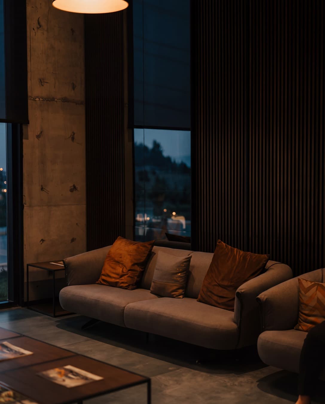 Day to Night — 01 · Slat wall — night