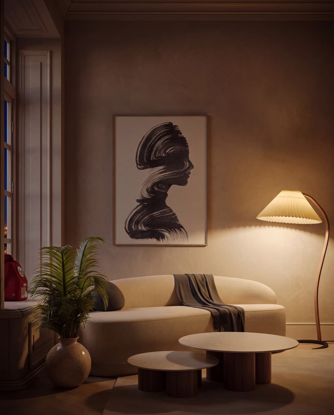 Day to Night — 02 · Pleated lamp — night